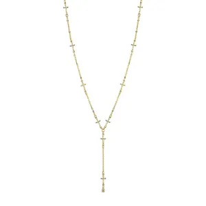 1928 Jewelry Cross Chain Y Necklace 15"   3" Extender 1928 Jewelry