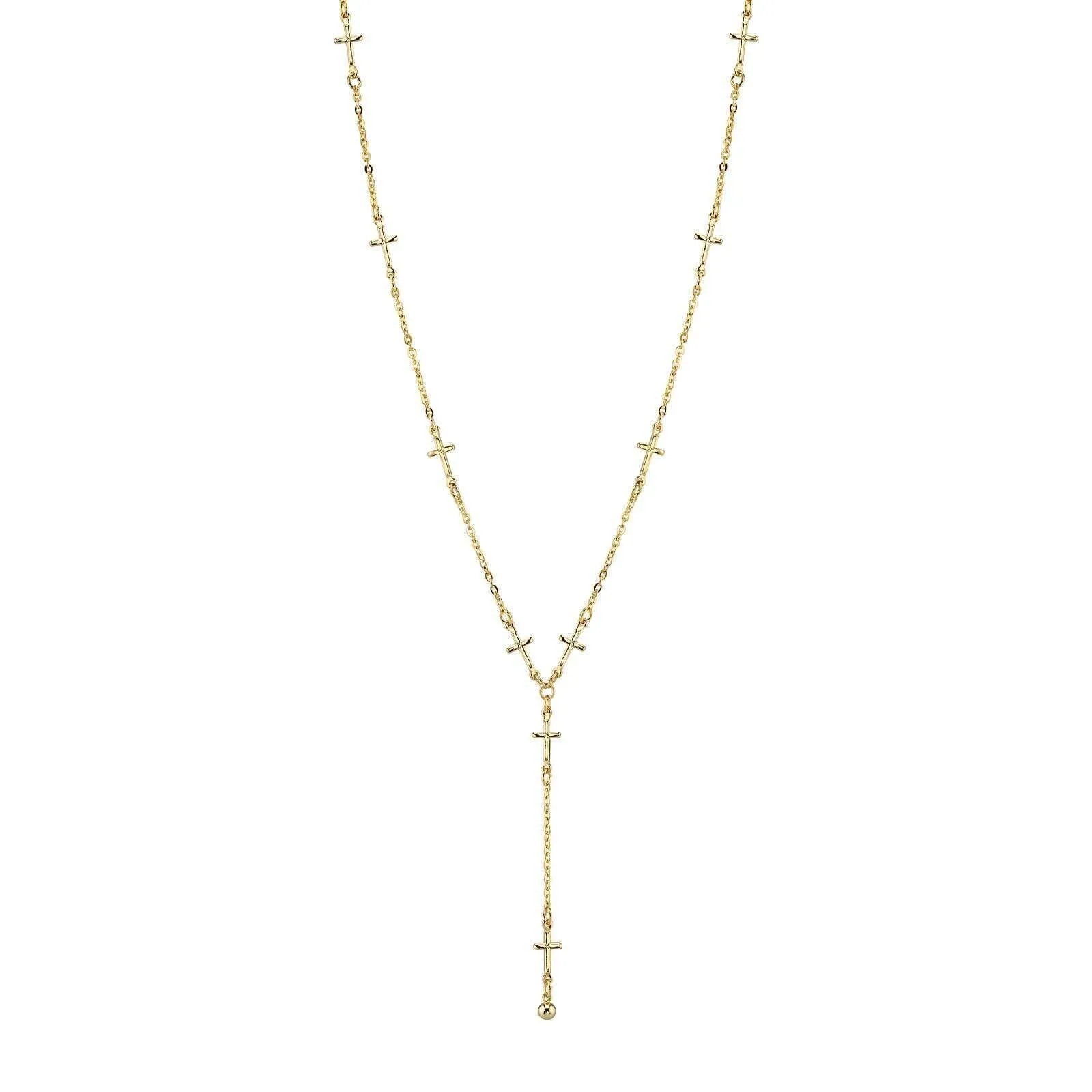 1928 Jewelry Cross Chain Y Necklace 15"   3" Extender 1928 Jewelry
