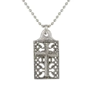 1928 Jewelry Cross Filigree Pendant Necklace 22" 1928 Jewelry