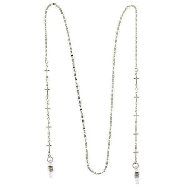 1928 Jewelry Cross Link Eyeglass Holder Chain Necklace 32" 1928 Jewelry