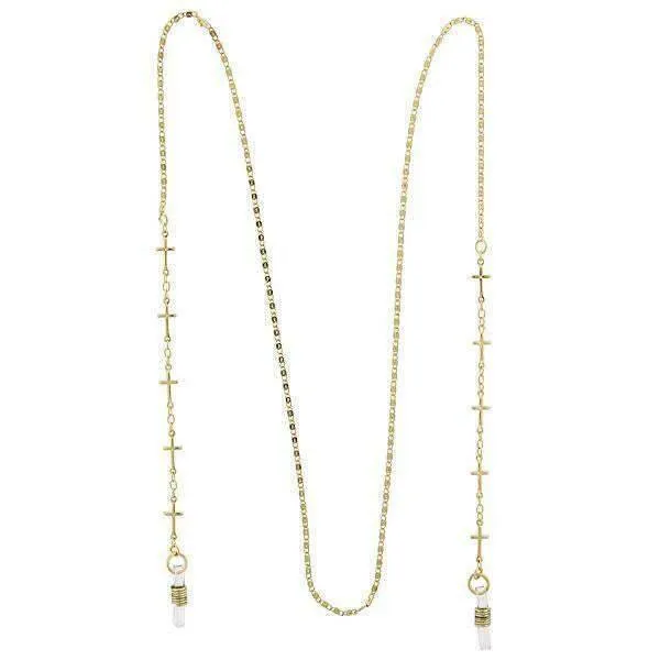 1928 Jewelry Cross Link Eyeglass Holder Chain Necklace 32" 1928 Jewelry