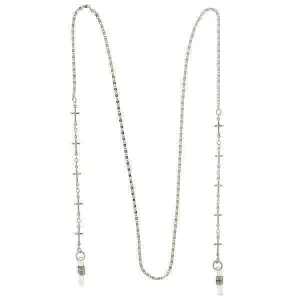 1928 Jewelry Cross Link Eyeglass Holder Chain Necklace 32" 1928 Jewelry