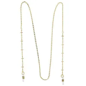 1928 Jewelry Cross Link Eyeglass Holder Chain Necklace 32" 1928 Jewelry