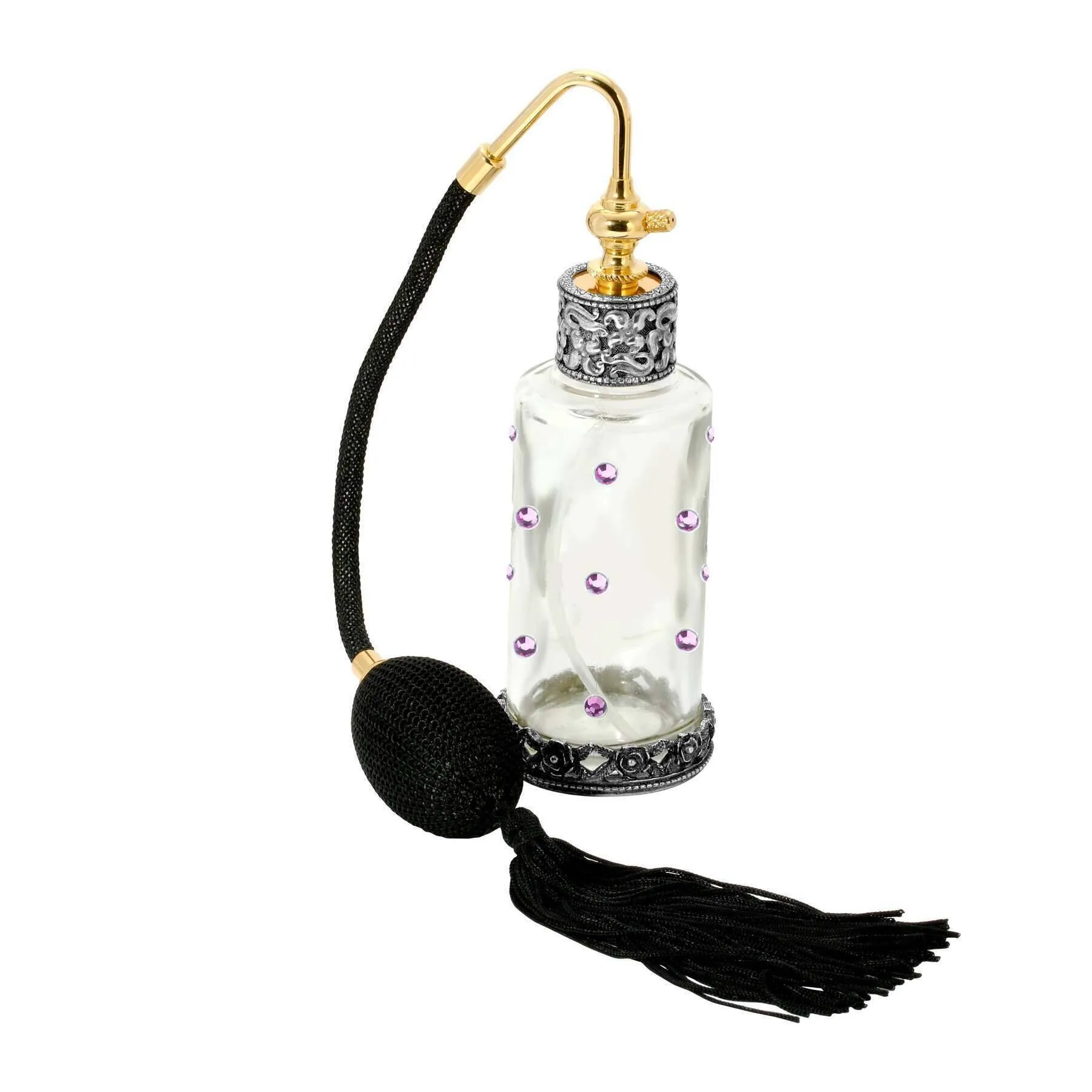 1928 Jewelry Crystal Accent Glass Atomiser Perfume Spray Bottle 1928 Jewelry