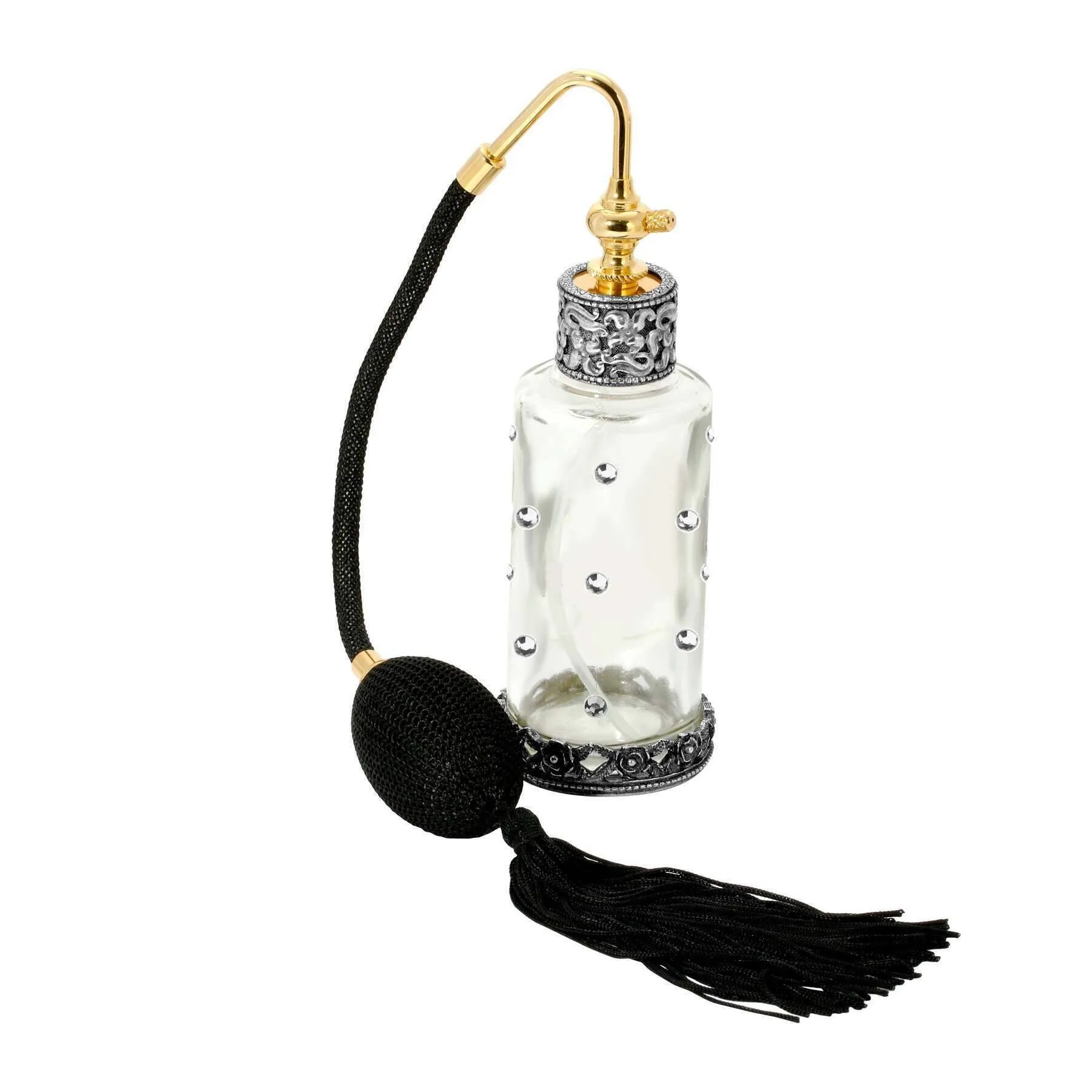 1928 Jewelry Crystal Accent Glass Atomiser Perfume Spray Bottle 1928 Jewelry