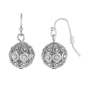 1928 Jewelry Crystal Ball Drop Earrings 1928 Jewelry
