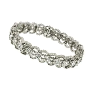 1928 Jewelry Crystal Clear Glam Stretch Bracelet 1928 Jewelry