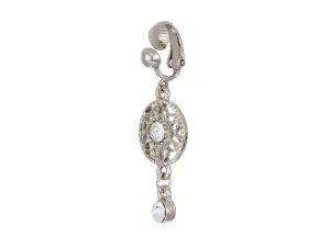 1928 Jewelry Crystal Clip On Drop Earrings 1928 Jewelry