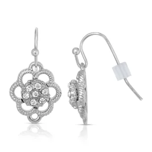 1928 Jewelry Crystal Cluster Flower Drop Earrings 1928 Jewelry