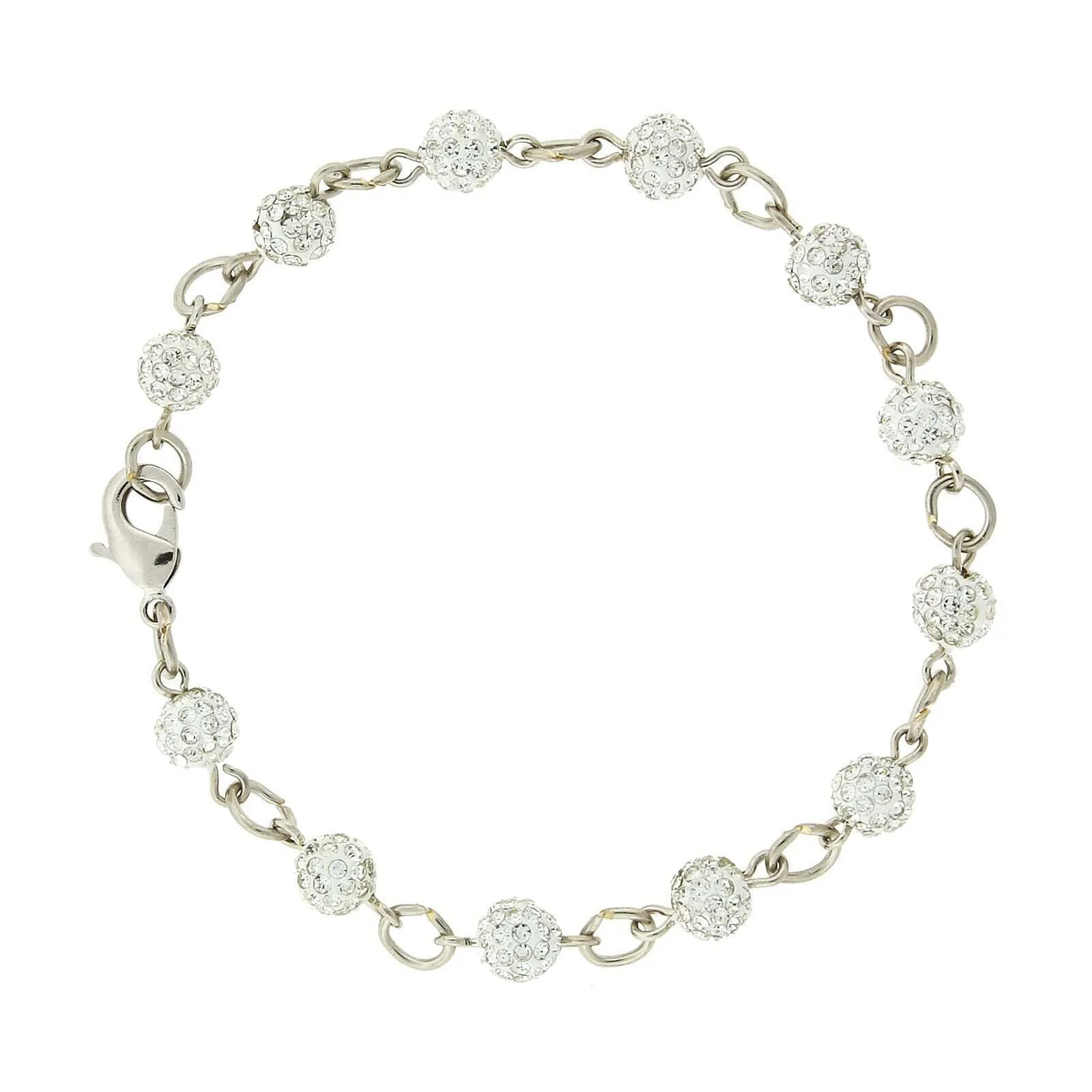 1928 Jewelry Crystal Fireball Pave Link Bracelet 1928 Jewelry