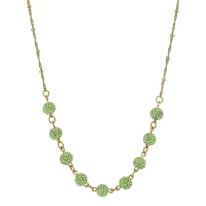 1928 Jewelry Crystal Fireball Pave Necklace 16"   3" Extender 1928 Jewelry