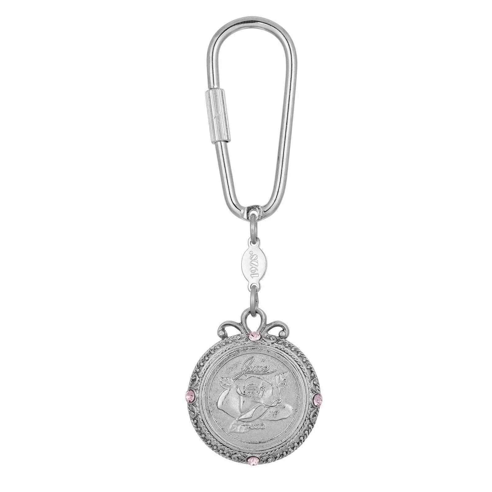 1928 Jewelry Crystal Flower of The Month Carabiner Key Chain 1928 Jewelry