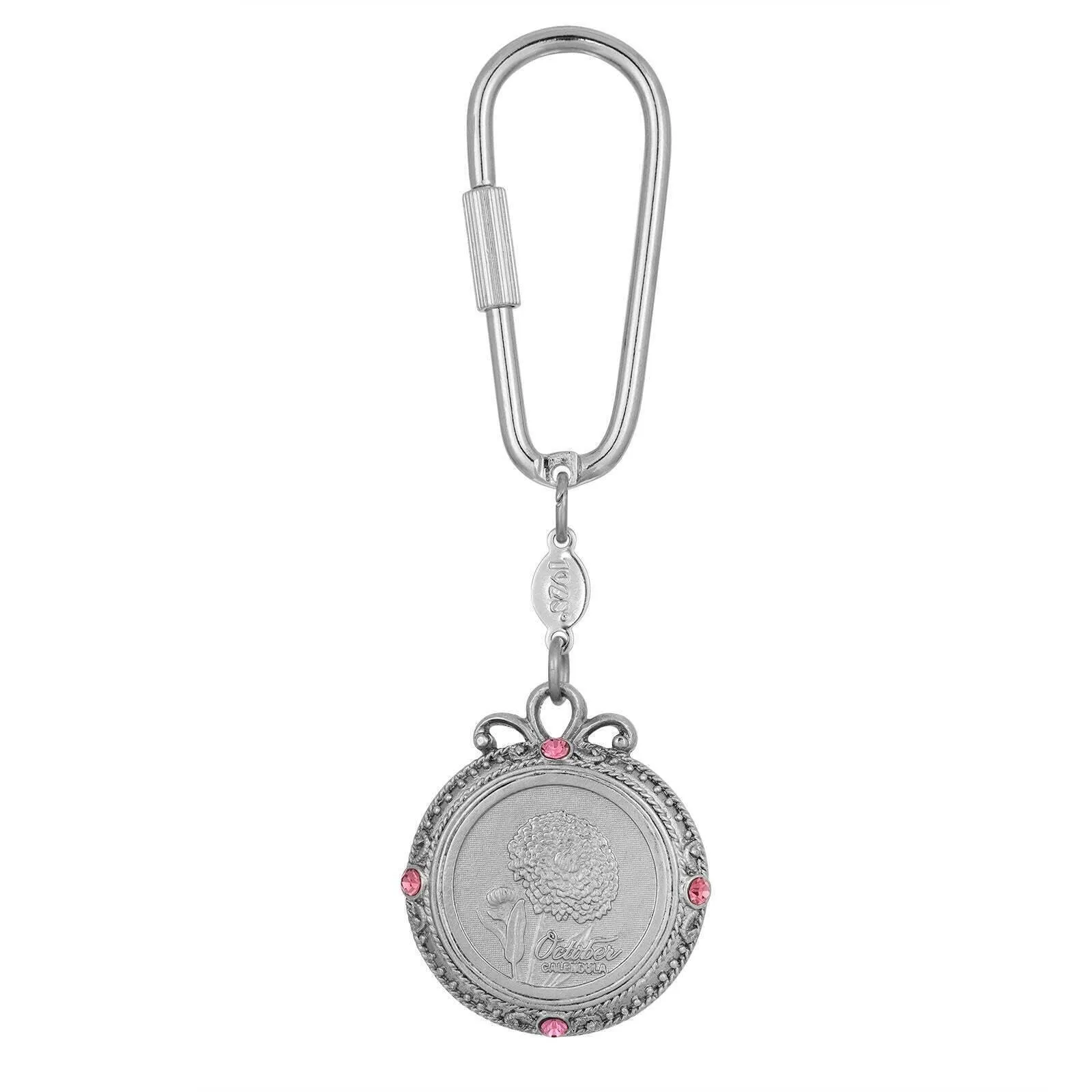 1928 Jewelry Crystal Flower of The Month Carabiner Key Chain 1928 Jewelry