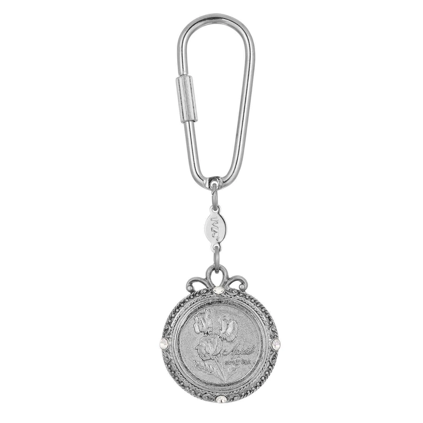 1928 Jewelry Crystal Flower of The Month Carabiner Key Chain 1928 Jewelry
