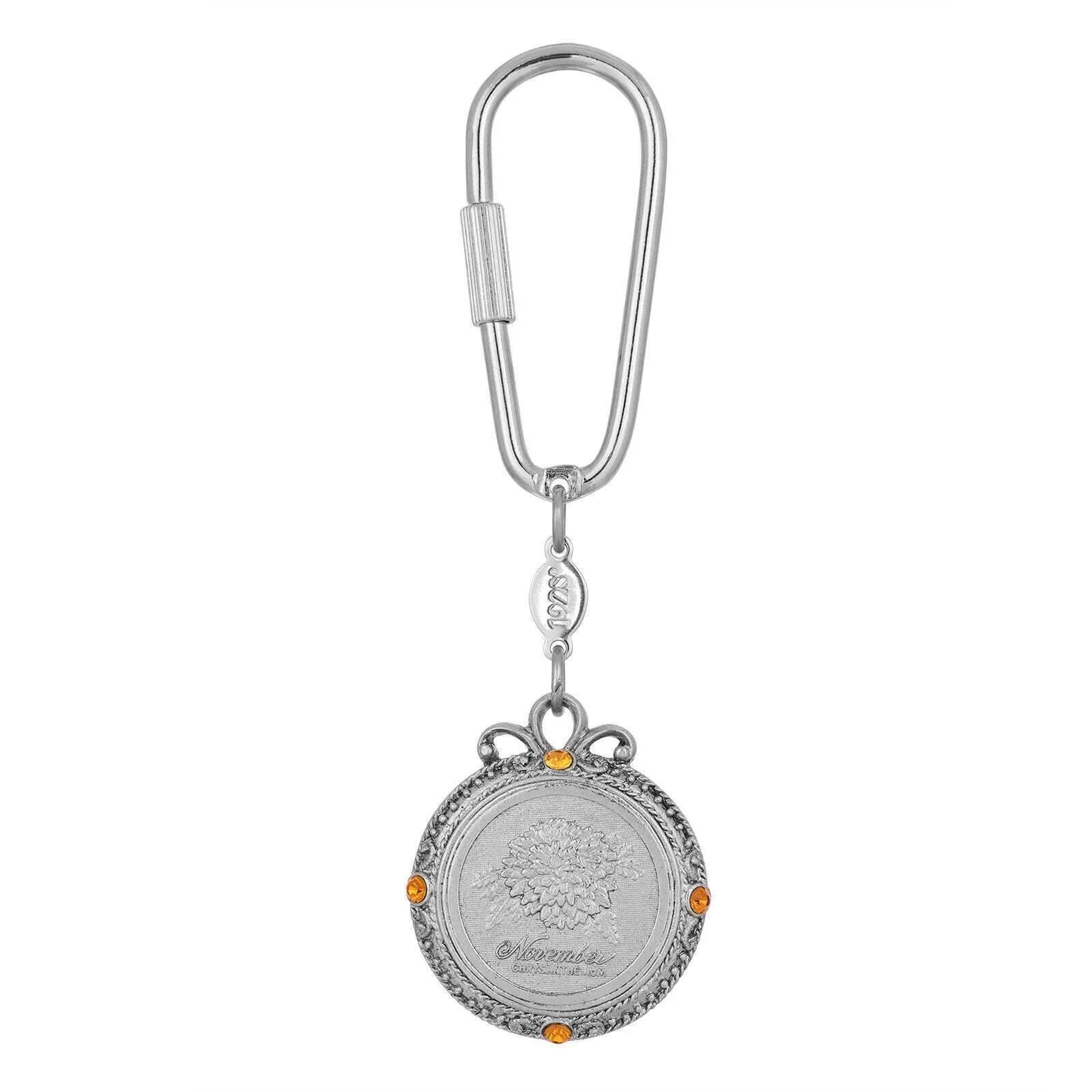 1928 Jewelry Crystal Flower of The Month Carabiner Key Chain 1928 Jewelry