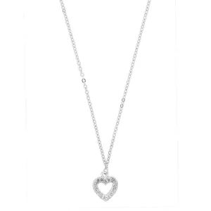 1928 Jewelry Crystal Heart Pendant Necklace 16"   3" Extender 1928 Jewelry
