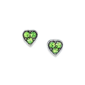 1928 Jewelry Crystal Heart Stud Earrings 1928 Jewelry