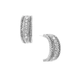 1928 Jewelry Crystal Hoop Earrings 1928 Jewelry