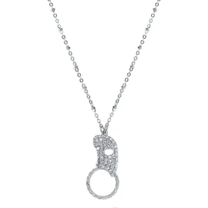 1928 Jewelry Crystal Masquerade Mask Badge & Eyeglass Holder Chain Necklace 30" 1928 Jewelry