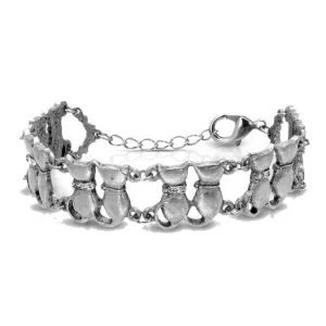 1928 Jewelry Crystal Multi Double Cat Chain Bracelet 1928 Jewelry