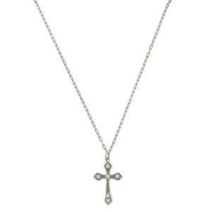 1928 Jewelry Crystal Passion Cross Pendant Necklace 15"   3" Extender 1928 Jewelry