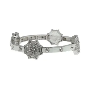 1928 Jewelry Crystal Spider Web Stretch Bracelet 1928 Jewelry