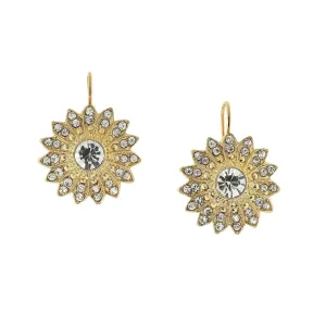 1928 Jewelry Crystal Sunburst Drop Earrings 1928 Jewelry