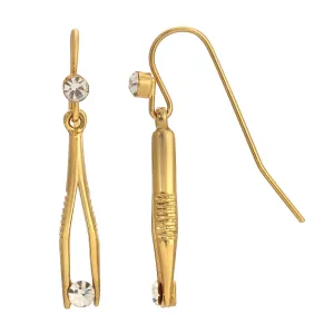 1928 Jewelry Crystal Tweezer Drop Earrings 1928 Jewelry