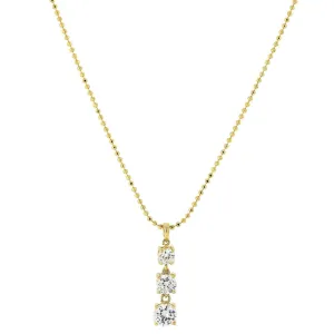 1928 Jewelry Cubic Zirconia Drop Necklace 18" 1928 Jewelry