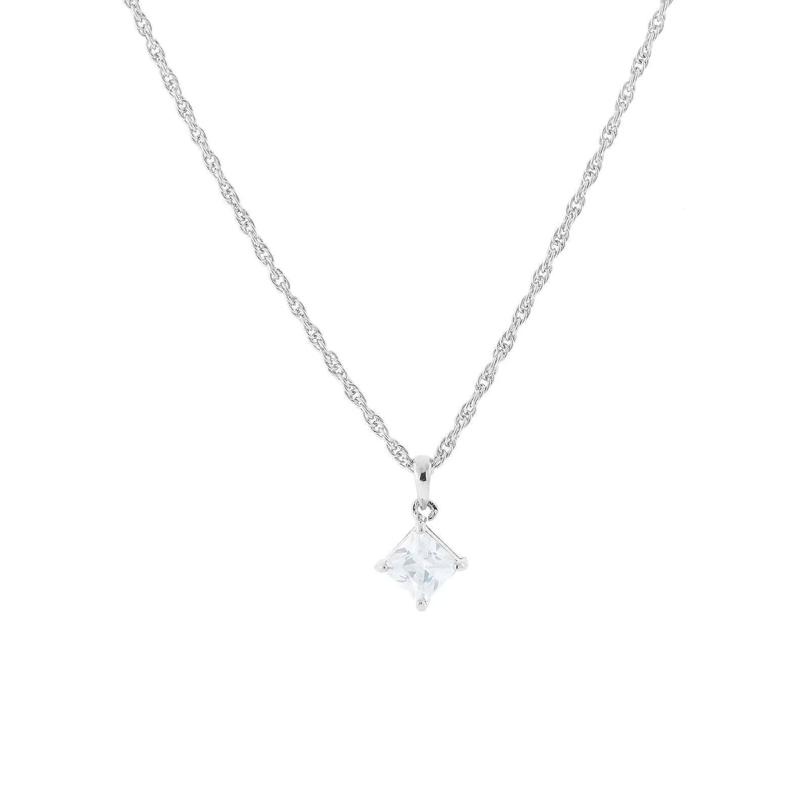 1928 Jewelry Cubic Zirconia Pendant Necklace 16"   3" Extender 1928 Jewelry