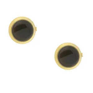 1928 Jewelry CUFF IT! Cufflinks Blue Enamel Transparency Button Cover 1928 Jewelry
