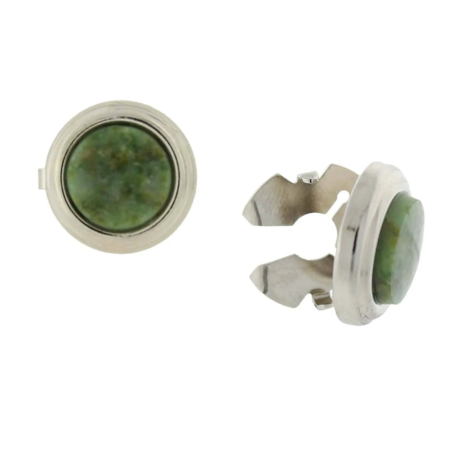 1928 Jewelry CUFF IT! Cufflinks Genuine Gemstone Round Button Covers 1928 Jewelry