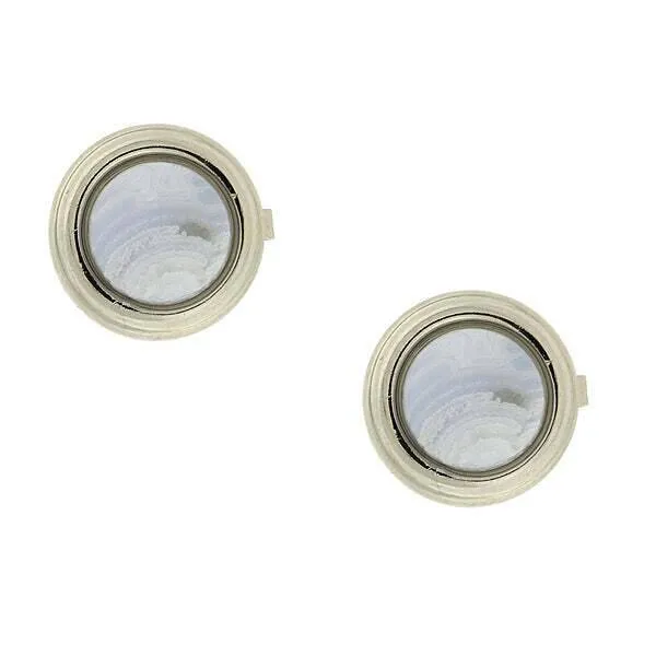1928 Jewelry CUFF IT! Cufflinks Genuine Gemstone Round Button Covers 1928 Jewelry