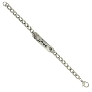 1928 Jewelry Curb Link Love ID Bracelet 1928 Jewelry
