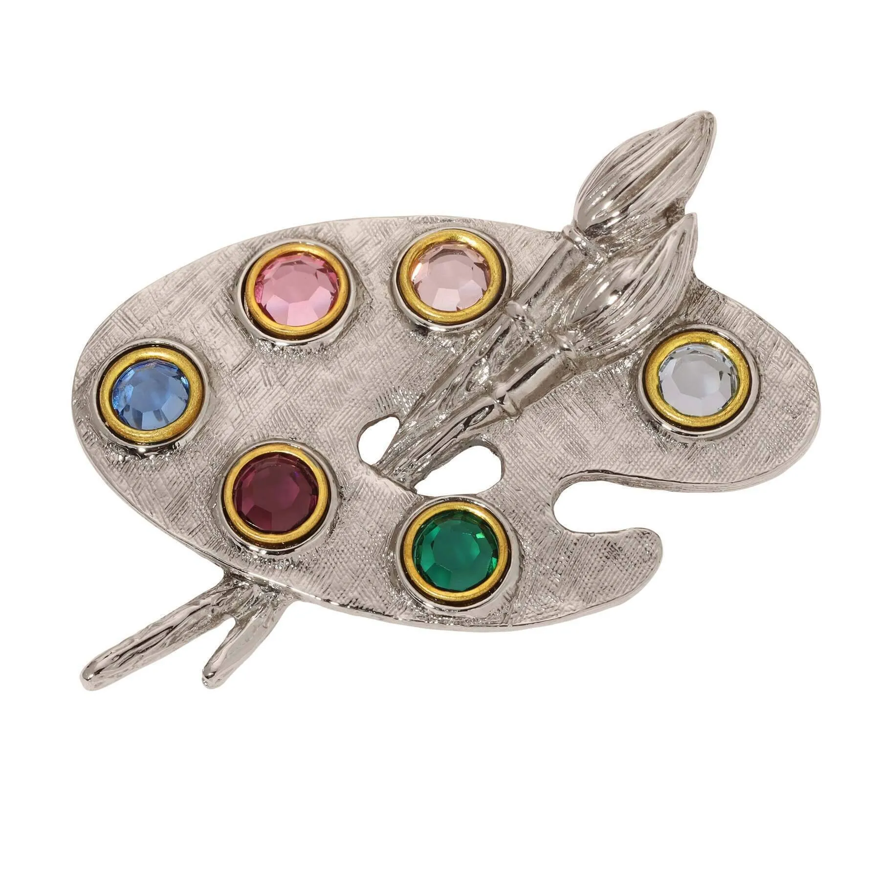 1928 Jewelry Da Vinci's Brush & Paint Palette Brooch 1928 Jewelry