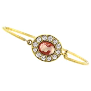 1928 Jewelry Dainty Cameo European Crystal Wire Bracelet 1928 Jewelry