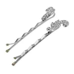 1928 Jewelry Deco Brilliant Crystal Bobby Pin Set 1928 Jewelry