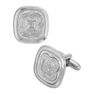 1928 Jewelry Deco Clover Ornate Cufflinks 1928 Jewelry