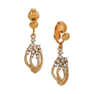 1928 Jewelry Deco Crystal Brilliance Clip On Earrings 1928 Jewelry