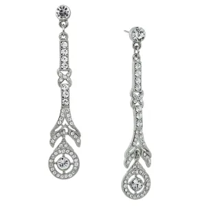 1928 Jewelry Deco Glam Crystal Linear Earrings 1928 Jewelry