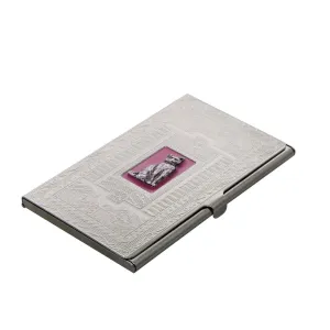 1928 Jewelry Deco Pink Enamel Cat Slim Business Card Case 1928 Jewelry