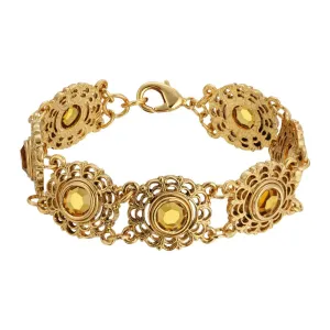 1928 Jewelry Decoratifs Austrian Crystal Link Bracelet 1928 Jewelry
