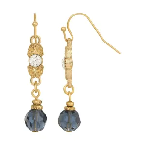 1928 Jewelry Despres Montana Blue Crystal Drop Earrings 1928 Jewelry