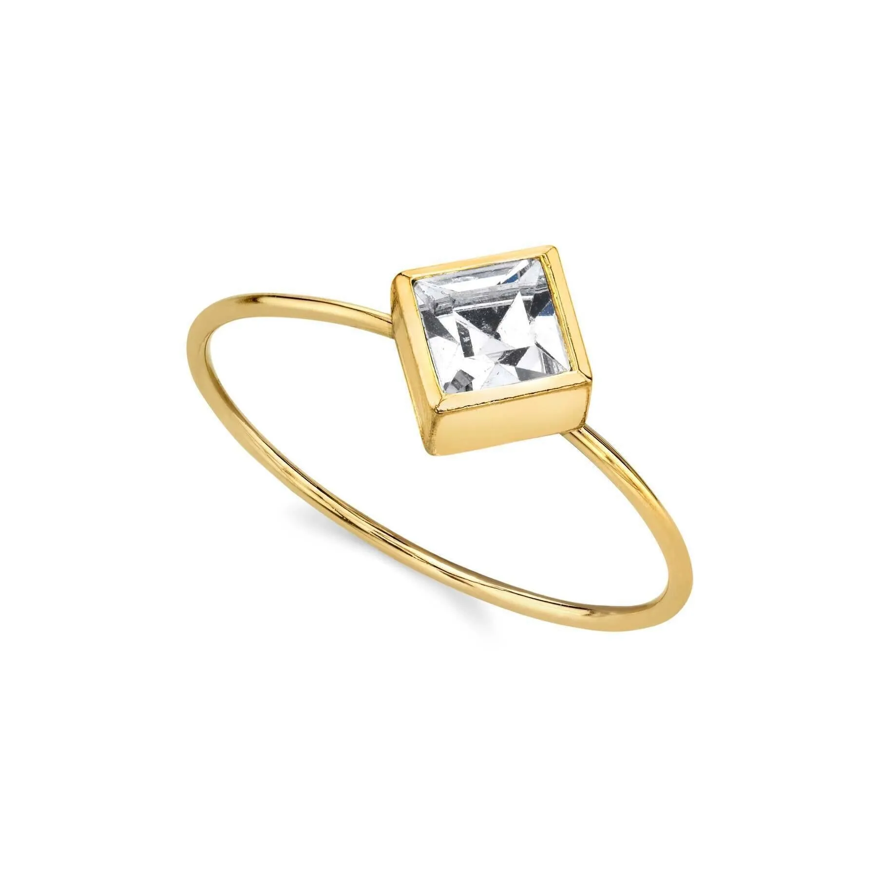1928 Jewelry Diamond Shaped Crystal Dainty Ring Size 7 1928 Jewelry