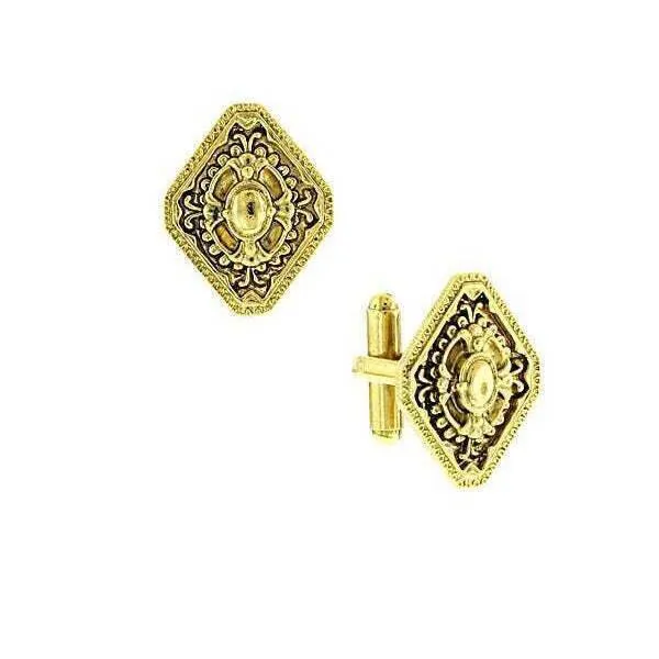 1928 Jewelry Diamond-Shaped Cufflinks 1928 Jewelry