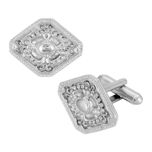 1928 Jewelry Diamond-Shaped Cufflinks 1928 Jewelry