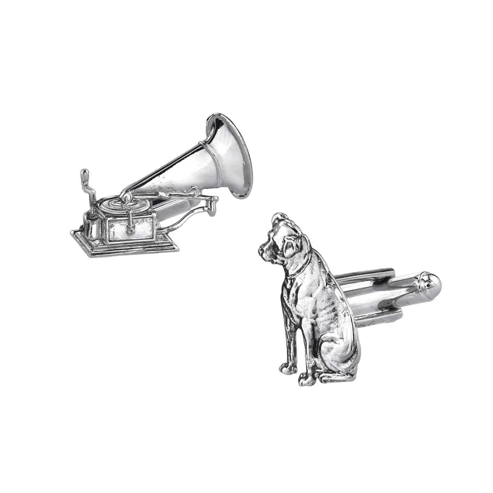 1928 Jewelry Dog and Phonograph Cufflinks 1928 Jewelry
