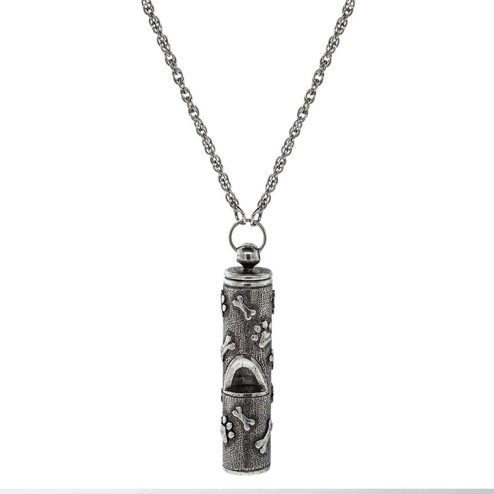 1928 Jewelry Dog Bone & Paws Whistle Pendant Necklace 28" 1928 Jewelry