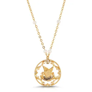 1928 Jewelry Dove Peace Medallion Pendant Necklace 30" 1928 Jewelry