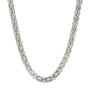 1928 Jewelry Dresden Pave Crystal Necklace 15"   3" Extender 1928 Jewelry